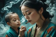 女人梦见儿子抽烟的预兆，心理、文化与现实的交织解读