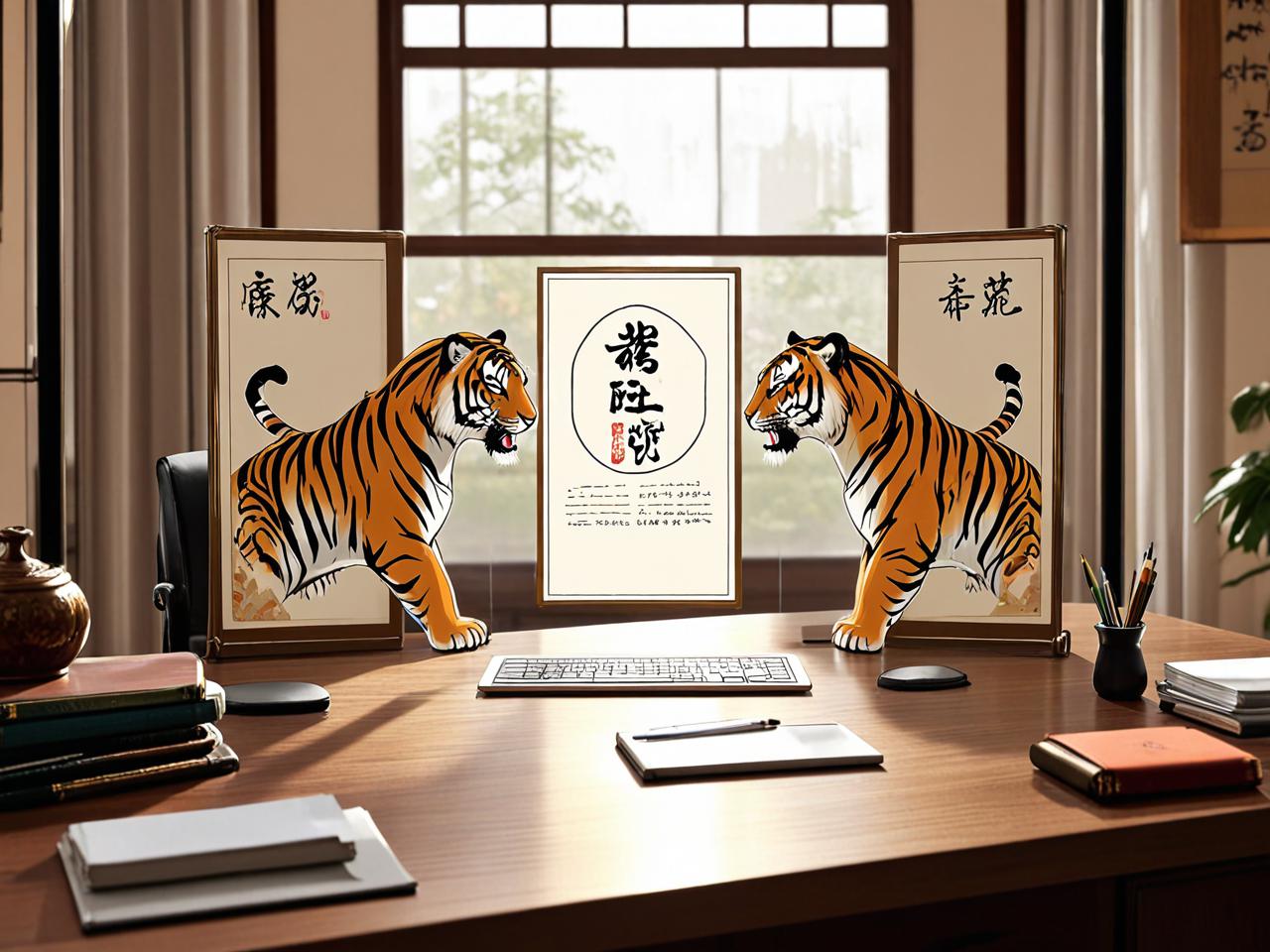 属虎办公桌最旺三个方位布局，助你事业腾飞、财运亨通！