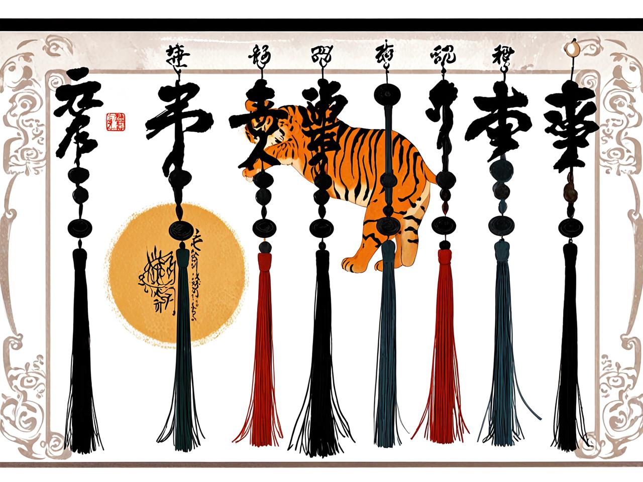 属虎适合挂什么书法，以墨韵添威，借字意呈祥