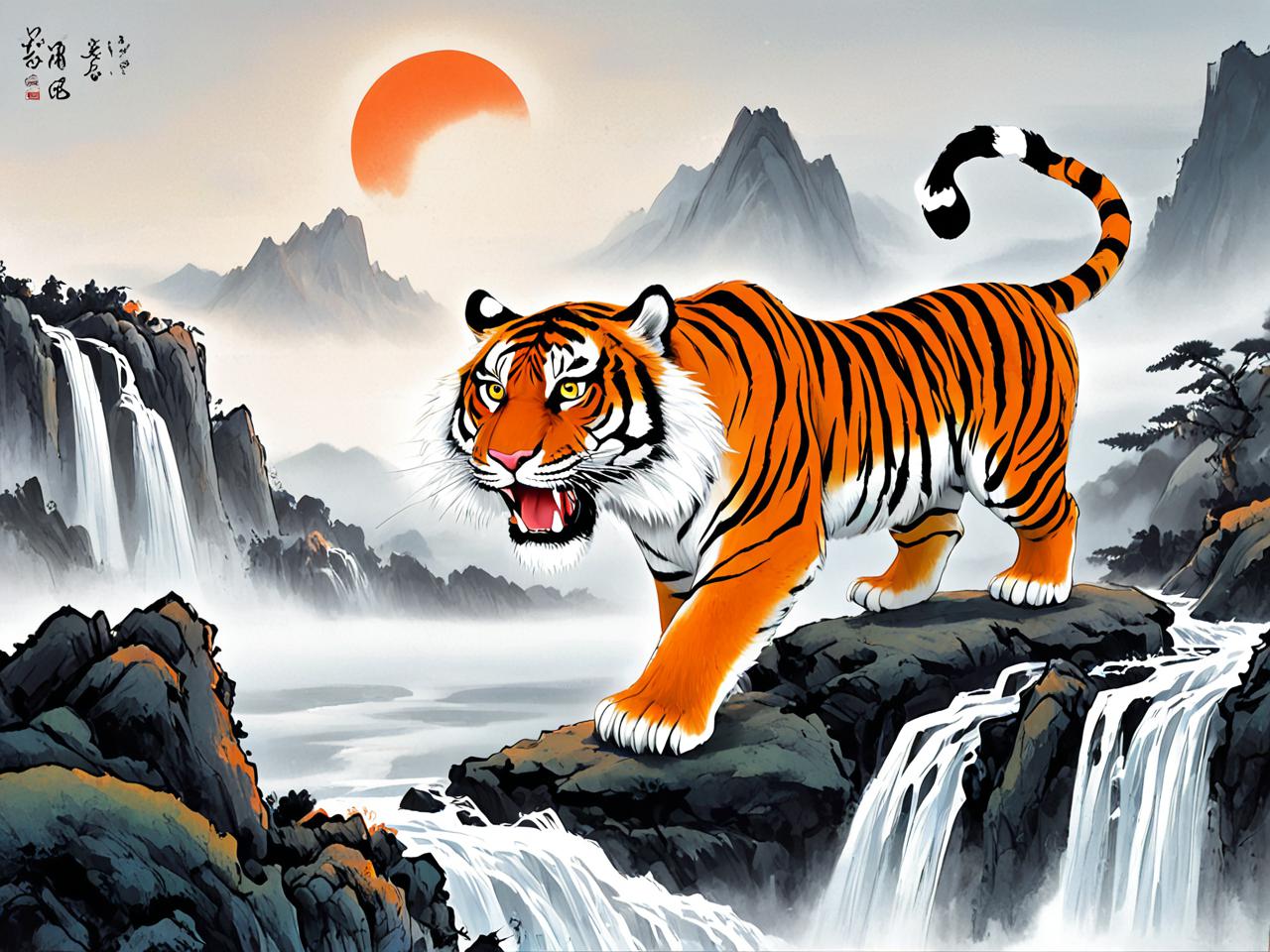 适合属虎人的山水画，气势磅礴中的心灵栖居