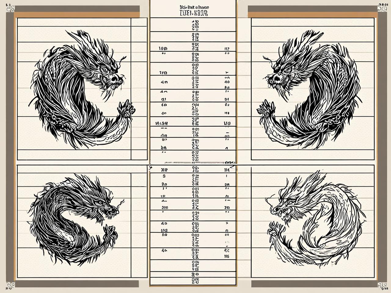 属龙的五行对照表，解析龙年出生者的五行命理与运势
