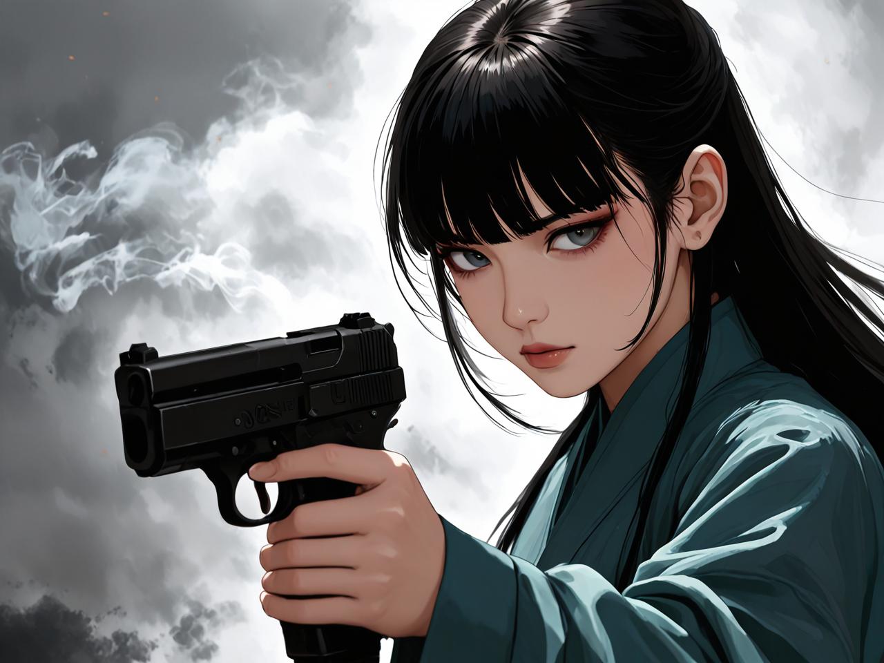 梦境硝烟,一个女人持枪的战争幻象 梦境硝烟,一个女人持枪的战争幻象