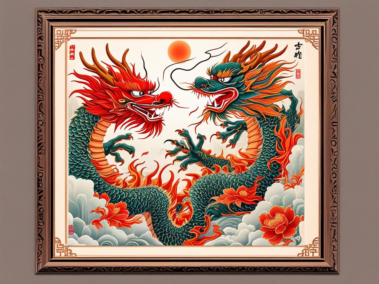 属龙进门挂画,祥瑞入宅,龙韵生辉 属龙进门挂画,祥瑞入宅,龙韵生辉