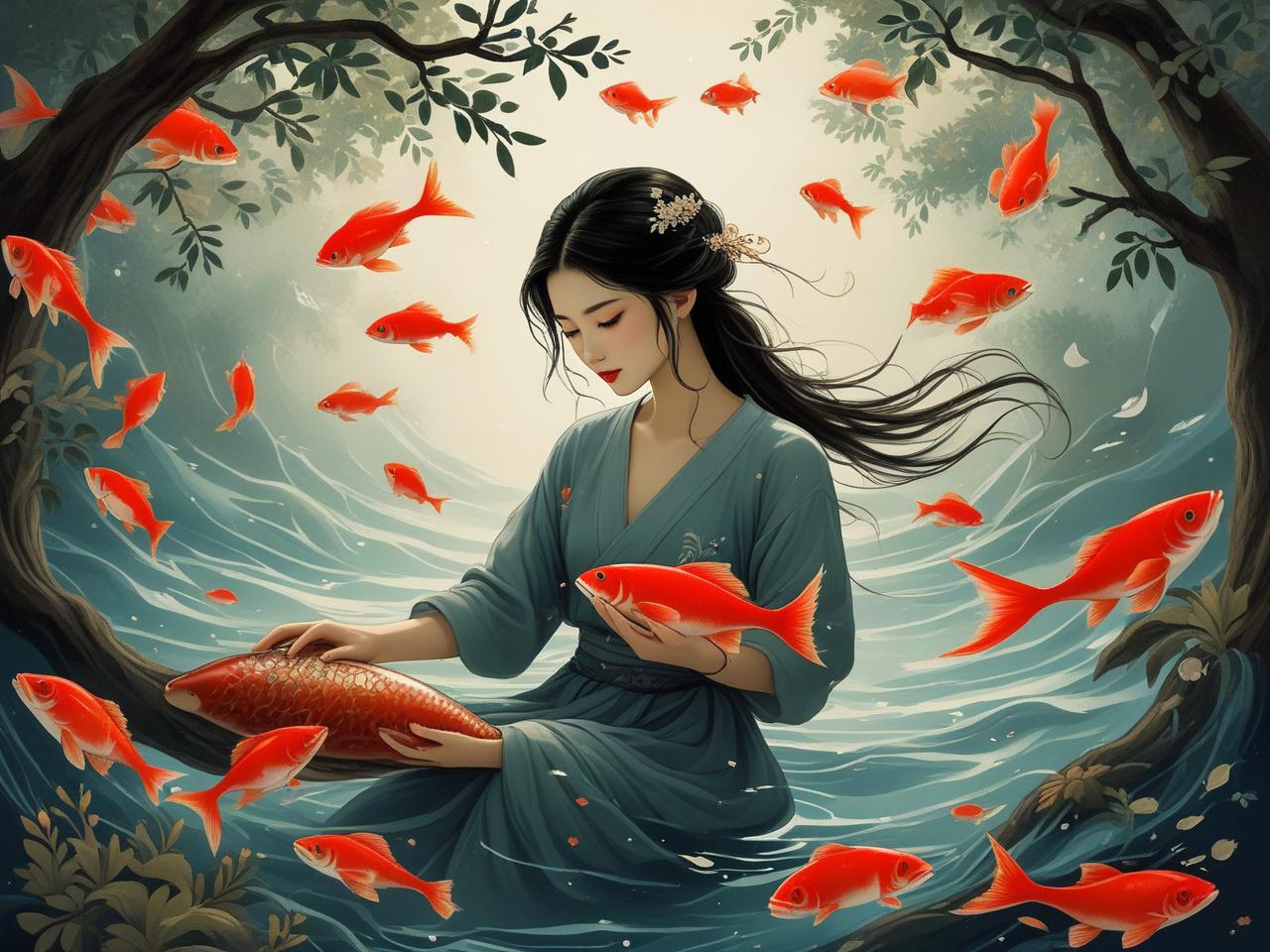 女人梦见自己亲手抓活鱼,潜意识之海的神秘馈赠 女人梦见自己亲手抓活鱼,潜意识之海的神秘馈赠