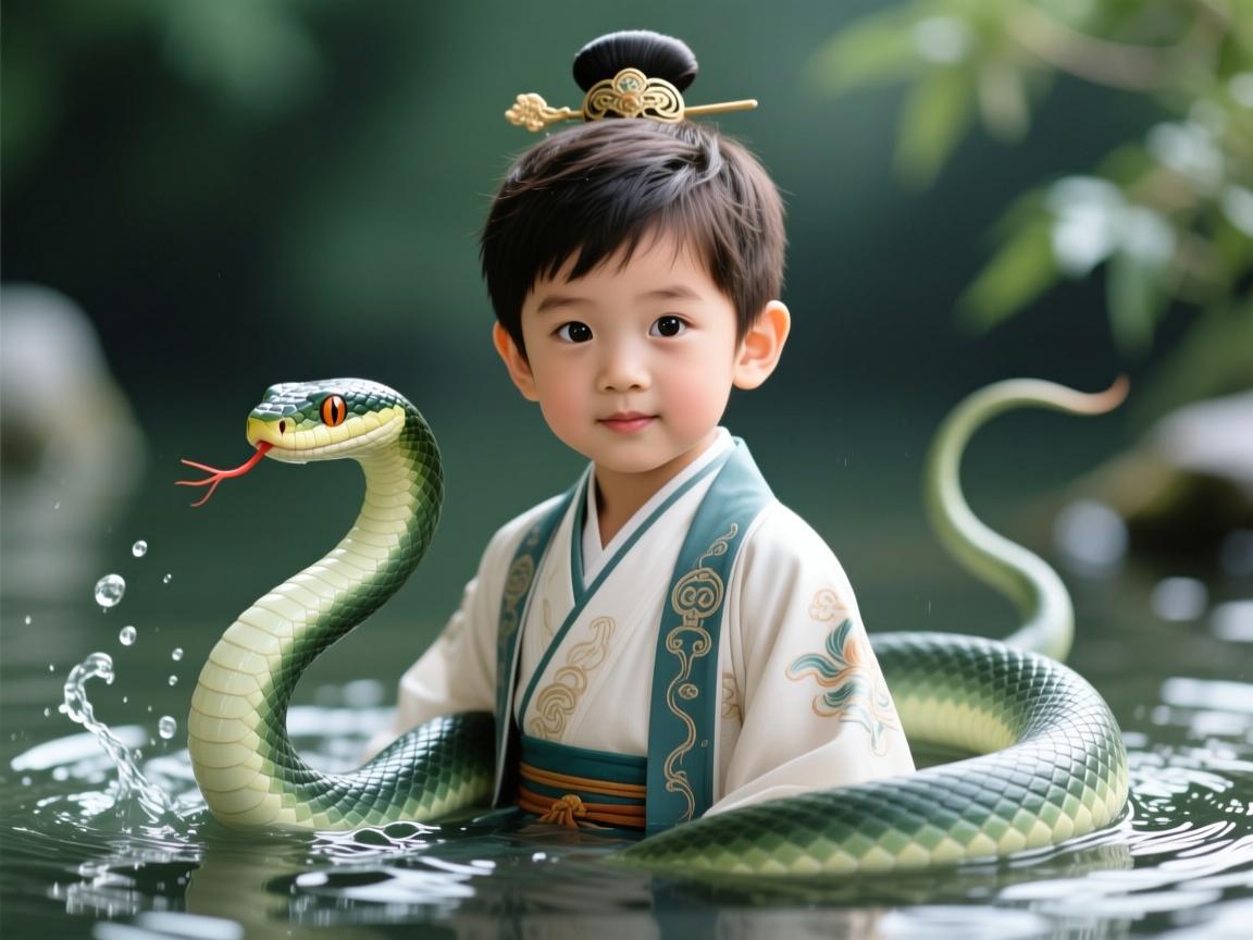 属蛇带水最旺男孩名字，智慧与福运的完美融合