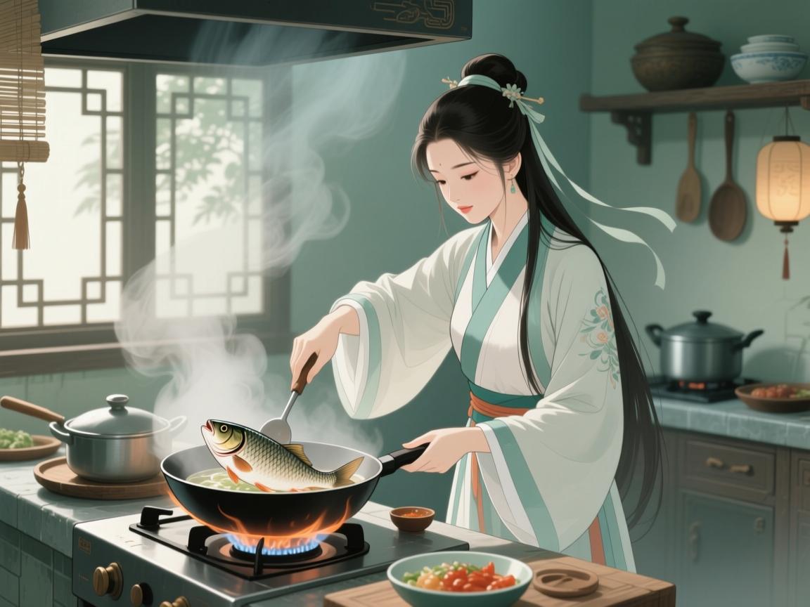 梦见自己下厨做鱼