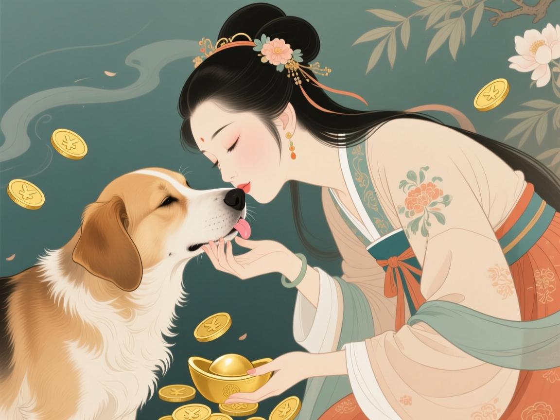 女人梦见狗舔屁股，财运如何？解梦与财运的深层分析