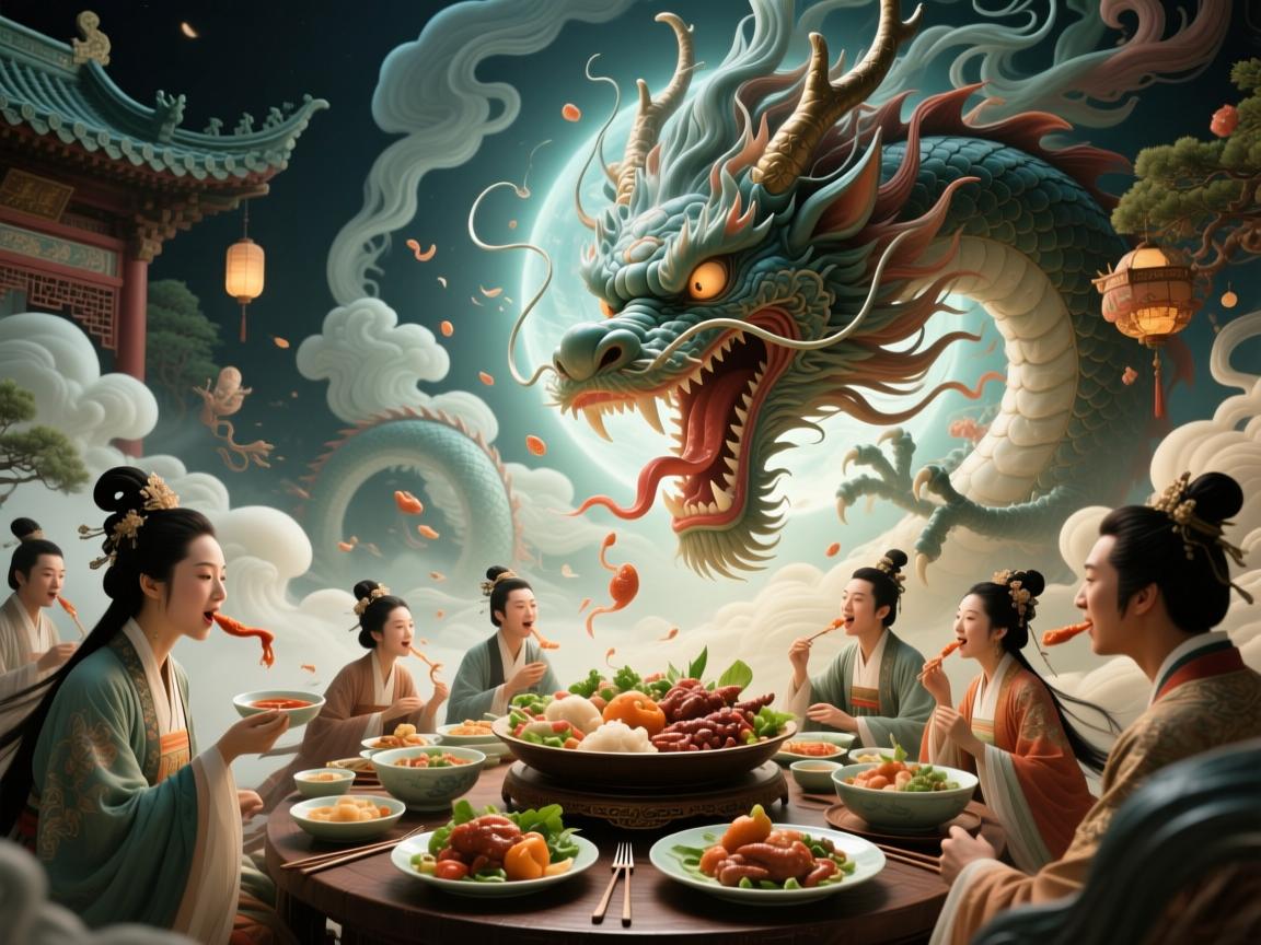 梦中饕餮，舌尖游走于意识边界的奇幻之旅