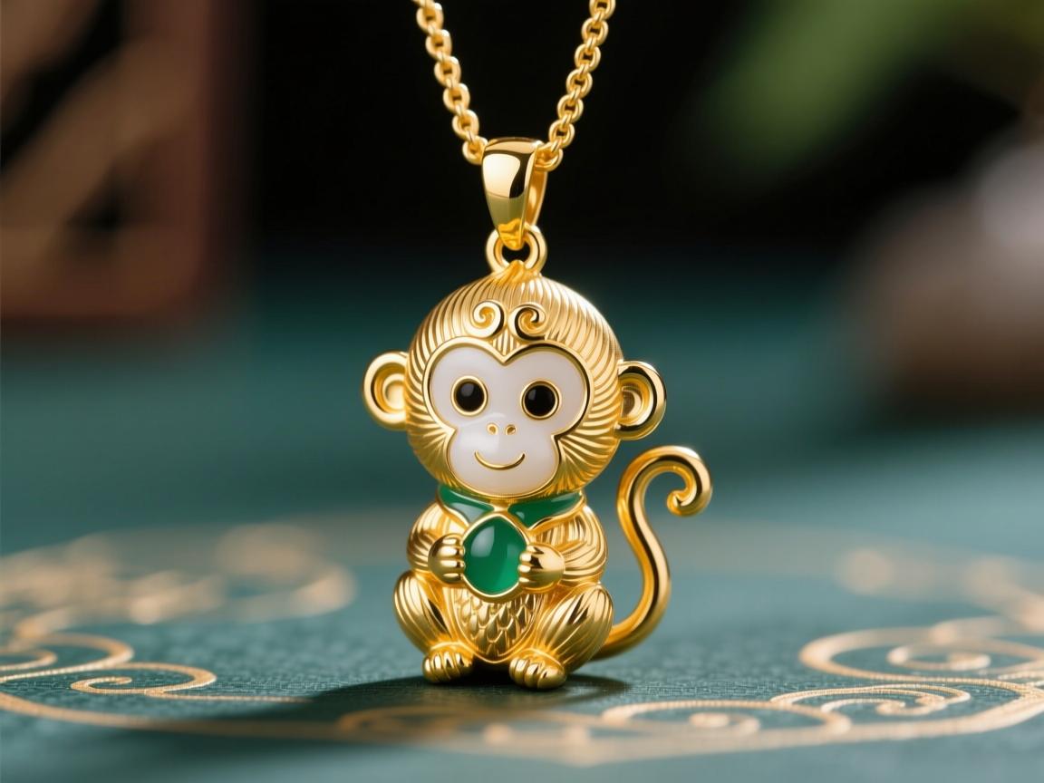 灵猴献瑞，专属守护，一枚生肖猴吊坠的吉祥寓意与时尚风采