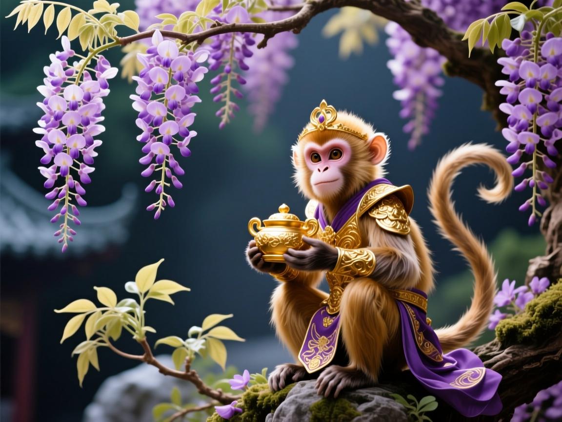 紫气东来，金猴献瑞，揭秘最旺猴的植物之王—紫藤