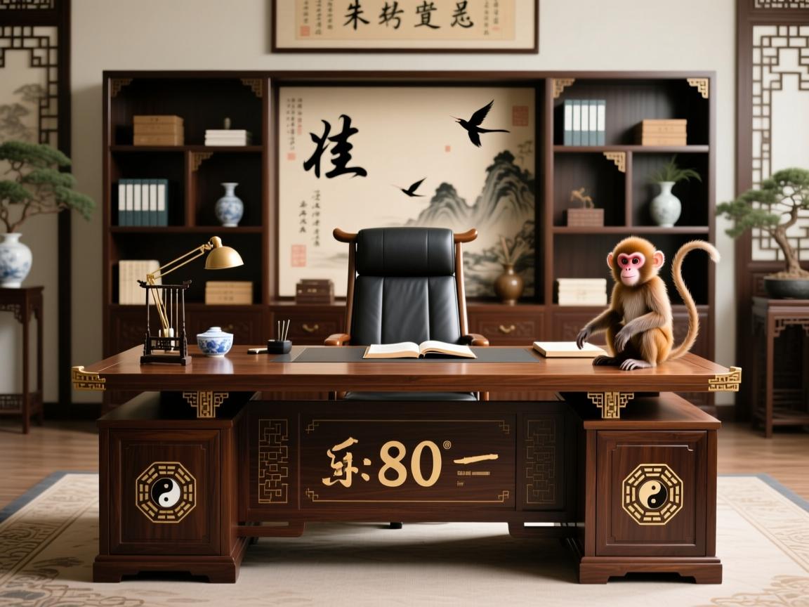 80猴办公桌最佳座位图，巧用风水，助您事业猴飞猛进