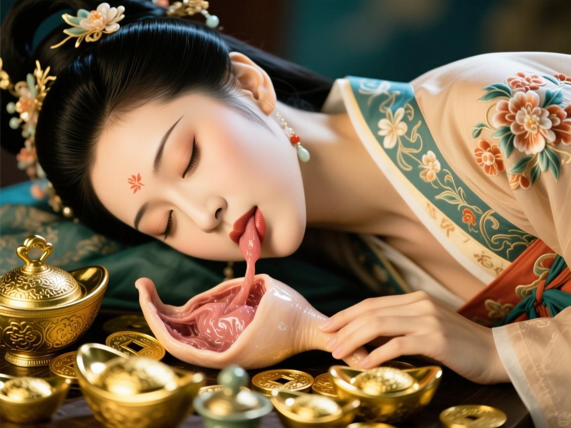 女人梦见舔舐生稙器，一场潜意识的丰饶仪式与财运启喻