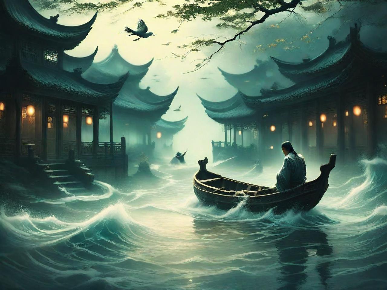 洪水中的觉醒，梦与现实的交织
