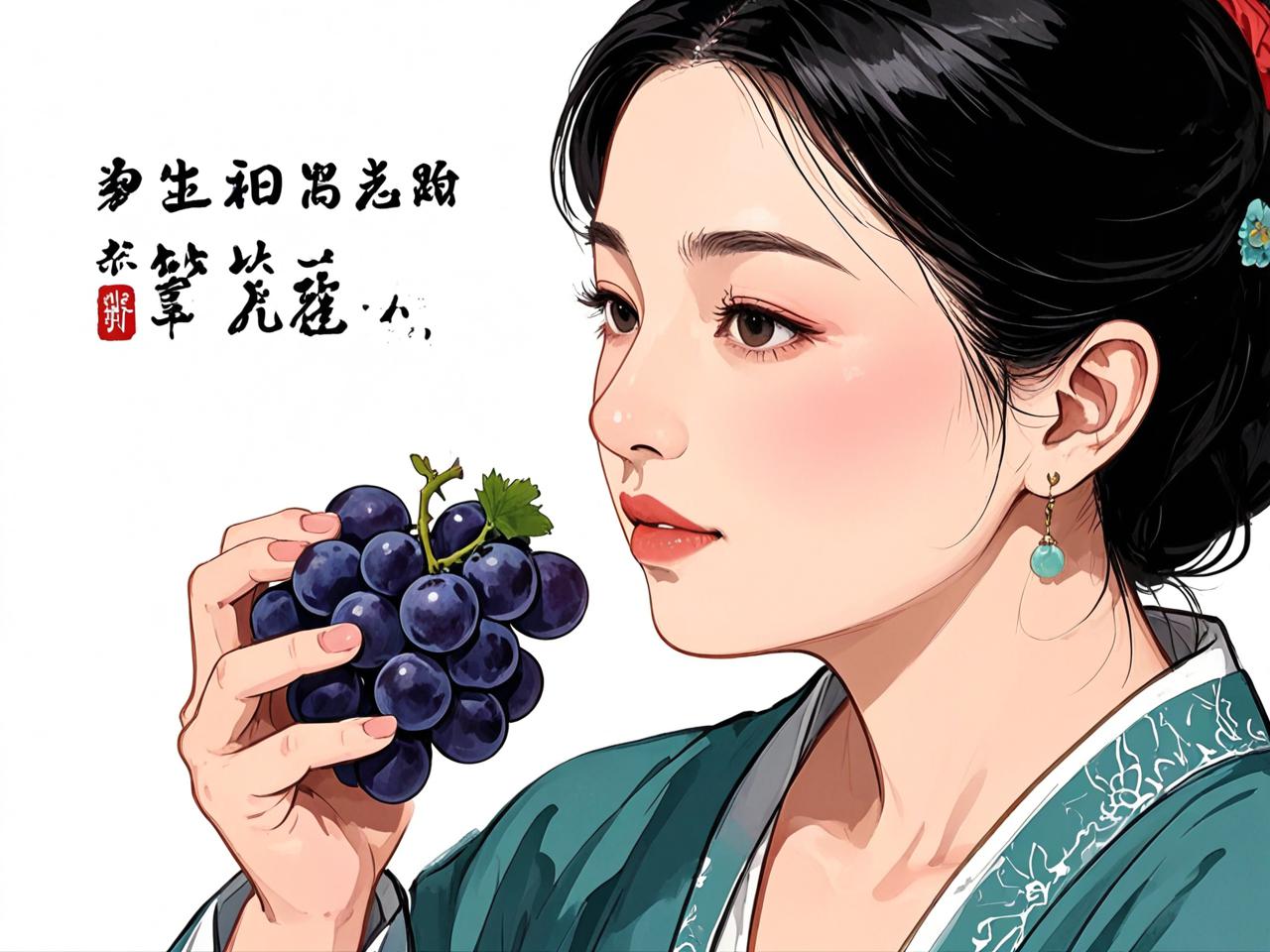 中年女人梦见吃葡萄，潜意识中的甜蜜与失落